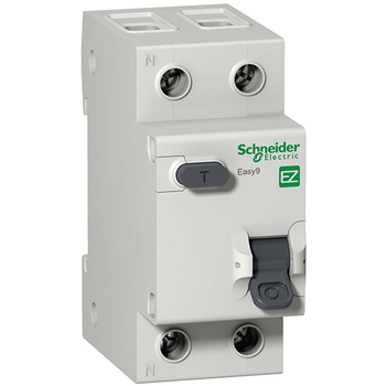 Дифференциальный автоматический выключатель Schneider Electric EASY 9 1P+N 16А 30мА C AC 4,5 кА - Электрика, НВА - Модульное оборудование - Дифференциальные автоматы - Магазин электрооборудования Проф-Электрик